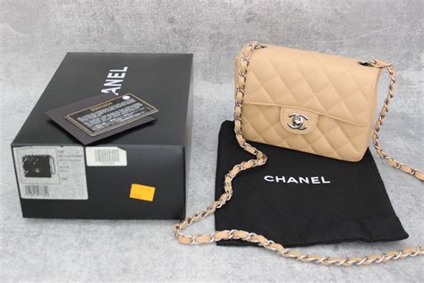 chanel limited edition beige mini shiny